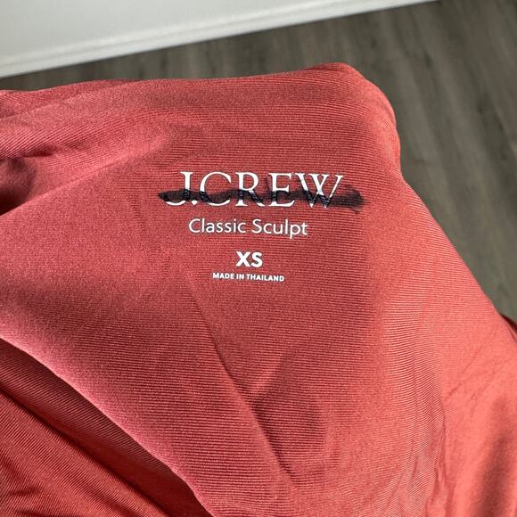 J.Crew Classic Sculpt Sunny Bikini Bottom Sz XS Carolina Clay High-Cut Mid Rise - Picture 5 of 8